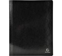 Exacompta - Ref 380801B - Iderama Collection - Flat Bar Files - 240 x 320mm in Size, Suitable for A4 Documents, 355gsm Glossy-Coated Pressboard - Black (Pack of 25)