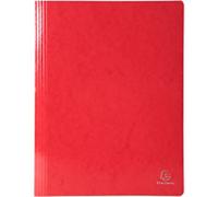 Exacompta - Ref 380803B - Iderama Collection - Flat Bar Files - 240 x 320mm in Size, Suitable for A4 Documents, 355gsm Glossy-Coated Pressboard - Red (Pack of 25)