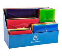 Exacompta Iderama PP Document Wallet + Display 34480E Press Stud PP (Polypropylene) Portrait and Landscape 17 (W) x 24 (D) x 37 (H) cm Assorted Pack of 60