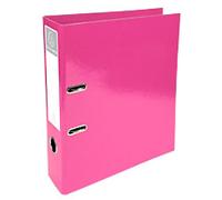 Exacompta Iderama Wide Lever Arch File A4 70 mm Pink 2 Rings 53624E Cardboard Glossy Portrait Pack of 10