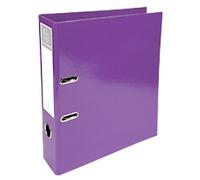 Exacompta Iderama Wide Lever Arch File A4 70 mm Purple 2 Rings 53626E Cardboard Glossy Portrait Pack of 10