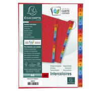 Exacompta - Ref 4803Z - Europa Collection - Printed Indices - Suitable for Use With A4 Documents, 225gsm Premium Pressboard, 20 Parts (A-Z) - Multicoloured
