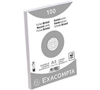 Exacompta Index Cards 10208E A5 White 15 x 21.2 x 2.5 cm Pack of 10
