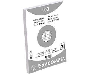 Exacompta Index Cards 10208E A5 White 15 x 21.2 x 2.5 cm Pack of 10