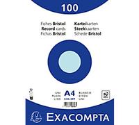 Exacompta Index Cards 10316E A4 Sky blue 21 x 29.7 x 2.3 cm Pack of 10