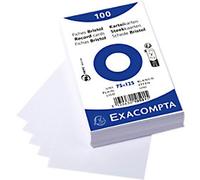 Exacompta Index Cards 10501E White 7.9 x 12.9 x 2.5 cm Pack of 20