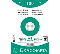 Exacompta Index Cards 10608E A5 White 15 x 21.2 x 2.5 cm Pack of 10