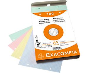 Exacompta Index Cards 10658E A5 Assorted 15 x 21.2 x 2.5 cm Pack of 10