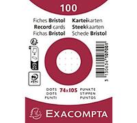 Exacompta Index Cards 10700SE 74 x 105 mm White 7.4 x 10.5 x 2.5 cm Pack of 40