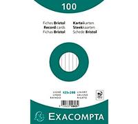Exacompta Index Cards 10803X 125 x 200 mm White 12.7 x 20.3 x 2.5 cm Pack of 12