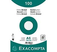 Exacompta Index Cards 10808SE A5 White 15 x 21.2 x 2.5 cm Pack of 10