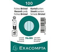 Exacompta Index Cards 10810SE A7 Sky blue 7.4 x 10.5 x 2.3 cm Pack of 40