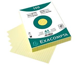 Exacompta Index Cards 10828SE A5 Yellow 15 x 21.2 x 2.5 cm Pack of 10