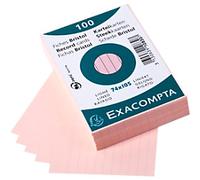 Exacompta Index Cards 10830SE A7 Pink 7.4 x 10.5 x 2.3 cm Pack of 40