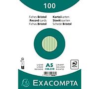 Exacompta Index Cards 10848SE A5 Green 15 x 21.2 x 2.5 cm Pack of 10