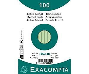 Exacompta Index Cards 10849SE A6 Green 10.7 x 15 x 2.5 cm Pack of 20