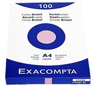 Exacompta Index Cards 13336E A4 Pink 21.3 x 30 x 2.5 cm
