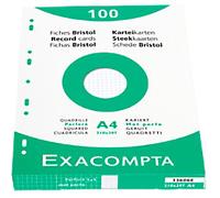 Exacompta Index Cards 13606E A4 White 21.3 x 30 x 2.5 cm Pack of 10