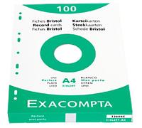 Exacompta Index Cards 13666E A4 White 21.3 x 30 x 2.5 cm Pack of 10