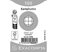 Exacompta Index Cards 3208B A8 White 5.2 x 7.4 x 2.3 cm Pack of 48