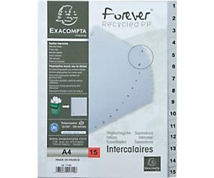 Exacompta Index Tabs A4+ Grey 1 to 15