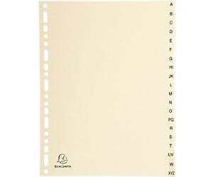 Exacompta Indices 1120E A4 155 gsm Ivory Card 20 Part (A-Z) Pack of 10