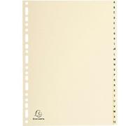 Exacompta Indices 1124E A4 155 gsm Ivory Card 24 Part (A - Z) Pack of 10