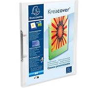 Exacompta Kreacover 15 mm Ring Binder PP (Polypropylene) A4 2 Rings Transparent 54960E Pack of 25