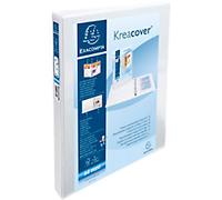 Exacompta Kreacover 20 mm Ring Binder PP (Polypropylene) A4 4 Rings White 51841E Pack of 10
