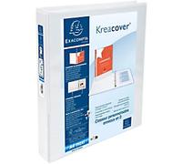 Exacompta Kreacover 25 mm Ring Binder PP (Polypropylene) A4+ 2 Rings White 54946E Pack of 10