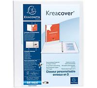 Exacompta Kreacover 30 mm Presentation Binder PP (Polypropylene) A4+ 2 Rings White 51922E Pack of 10