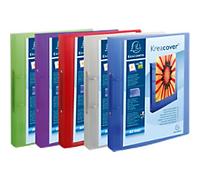Exacompta Kreacover 30 mm Ring Binder PP (Polypropylene) A4 2 Rings Assorted 54769E 1Pack of 5