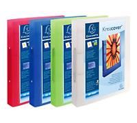 Exacompta Kreacover 30 mm Ring Binder PP (Polypropylene) A4 2 Rings Assorted 54869E Pack of 12