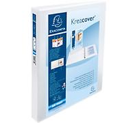 Exacompta Kreacover 30 mm Ring Binder PP (Polypropylene) A4 4 Rings White 51842E Pack of 10