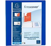 Exacompta Kreacover 50 mm Ring Binder PP (Polypropylene) A4 4 Rings Blue