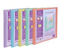 Exacompta Kreacover Pastel 15 mm Ring Binder PP (Polypropylene) A4 2 Rings Assorted 54279E Pack of 20