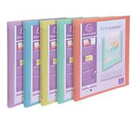 Exacompta Kreacover Pastel 15 mm Ring Binder PP (Polypropylene) A4 4 Rings Assorted 51279E Pack of 20