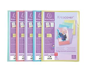 Exacompta Kreacover Pastel Display Book 50 Pockets A4 Assorted Pack of 10