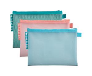 Exacompta Kreacover Zip Lock Bag 37140E Zip PP (Polypropylene), EVA (Ethylene-Vinyl Acetate) Landscape 23.5 (W)0.4 (D)17.5 (H) cm Assorted Pack of 3