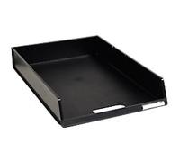 Exacompta - Ref. 11014D - set of 6 C4 letter tray - dimensions 34.5x24.6x5.9 cm - for C4 plus format documents - 15 mm inclined edge - black color
