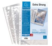 Exacompta Multi Punched Pocket Polypropylene A4 90 Micron Top Opening Clear Pack