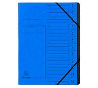 Exacompta Multipart File 541201E A4 Mottled Pressboard Blue 24.5 (W) x 1 (D) x 32 (H) cm Pack of 10