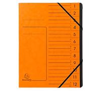 Exacompta Multipart File 541204E Mottled Pressboard Orange 24.5 (W) x 1 (D) x 32 (H) cm Pack of 10