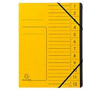 Exacompta Multipart File 541209E A4 Mottled Pressboard Yellow 24.5 (W) x 1 (D) x 32 (H) cm Pack of 10