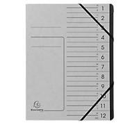 Exacompta Multipart File 541211E Mottled Pressboard Grey 24.5 (W) x 1 (D) x 32 (H) cm Pack of 10