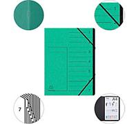 Exacompta Multipart File 541703E A4 Mottled Pressboard Green 24.5 (W) x 0.5 (D) x 32 (H) cm Pack of 10