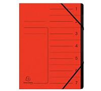 Exacompta Multipart File 541705E A4 Mottled Pressboard Red 24.5 (W) x 0.5 (D) x 32 (H) cm Pack of 10