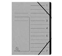 Exacompta Multipart File 541711E A4 Mottled Pressboard Grey 24.5 (W) x 0.5 (D) x 32 (H) cm Pack of 10