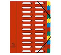 Exacompta Multipart File 55245E A4 Red Coated Card 24 x 32 cm Pack of 4