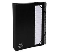Exacompta Multipart File 56032E A4 Balacron Black 24 (W) x 3.5 (D) x 32.8 (H) cm Pack of 6